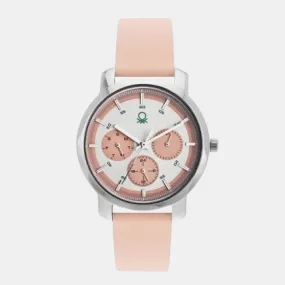 Signature Pink Women's Multi-Function Leather Watch UWUCL0501