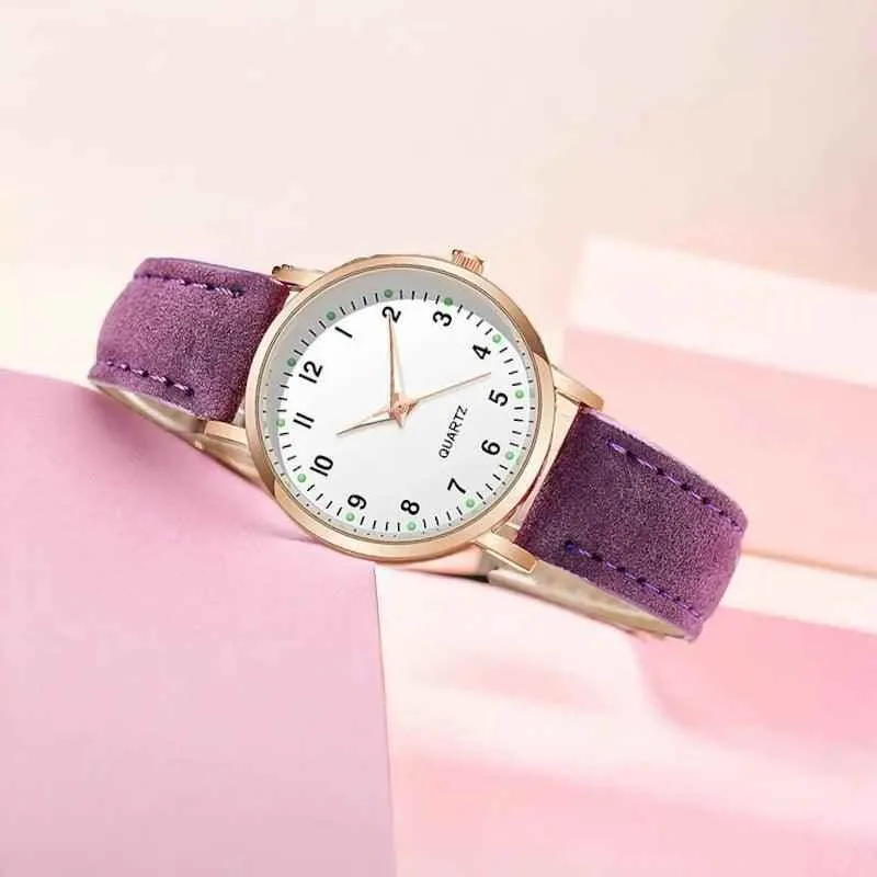 Simple Cheap Watches For Women Vintage Leather Strap Casual Sports Dress Watch