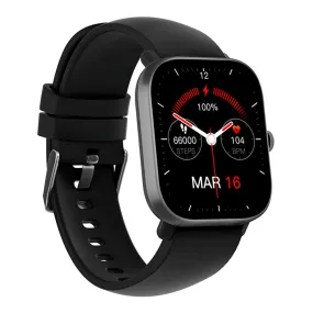 Sinox Lifestyle Square Smartwatch m. Pulsmåler & Skridttæller - Sort