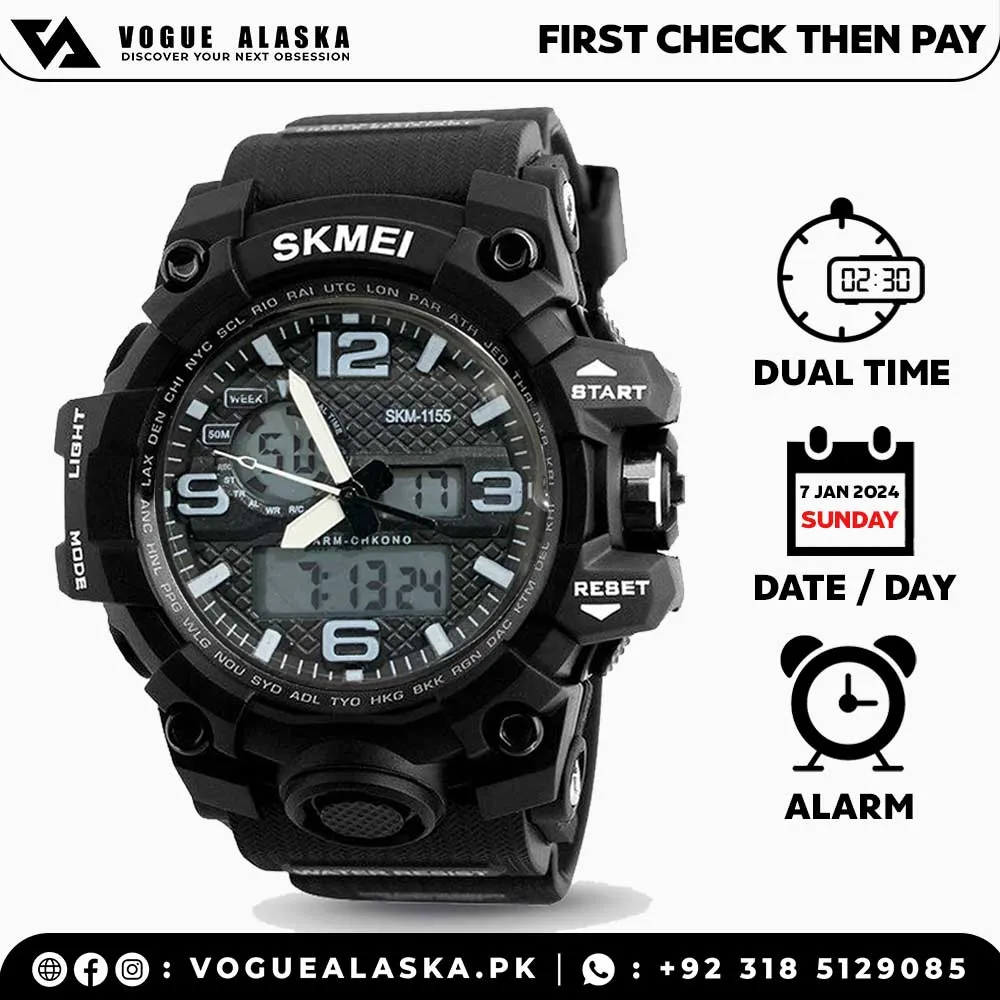 SKMEI 1155-A Analog & Digital Sports Watch For Men