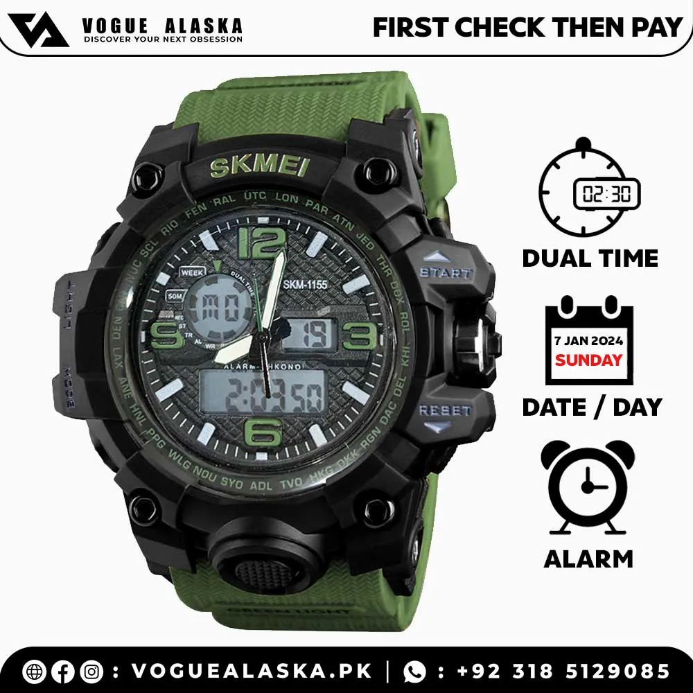 SKMEI 1155-A Analog & Digital Sports Watch For Men