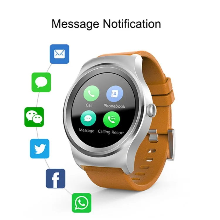 SMA-Round 1.28 inch Color Touch Screen Bluetooth Steel Strap Smart Watch, Waterproof, Support Voice Control / Heart Rate Monitor / Sleep Monitor / Bluetooth Camera, Compatible with Android and iOS System