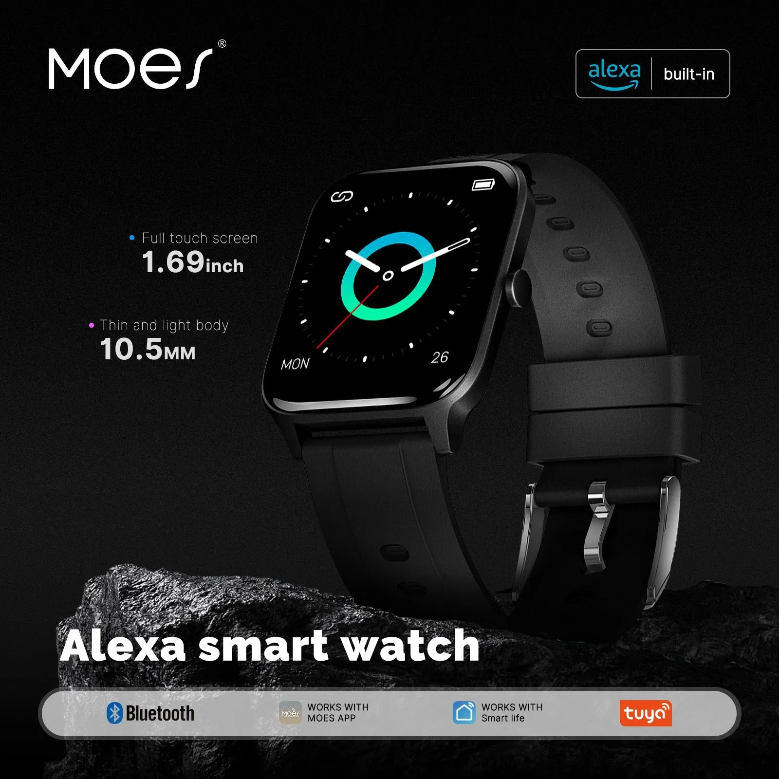 Smart Watch Alexa Built-in Fitness Tracker Heart Rate and Blood Oxygen Monitor