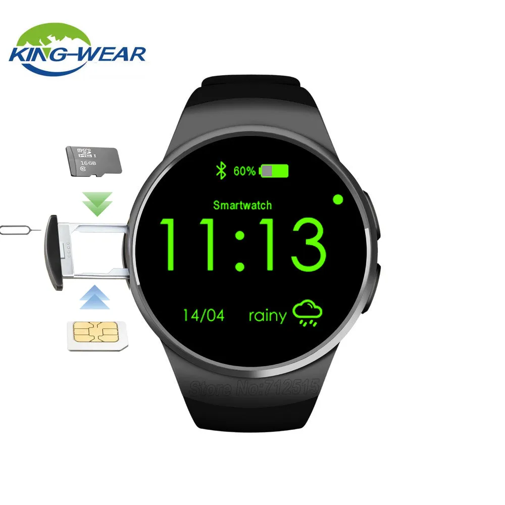 Smart Watch Bluetooth Heart Rate Monitor Support SIM Card for IOS & Android