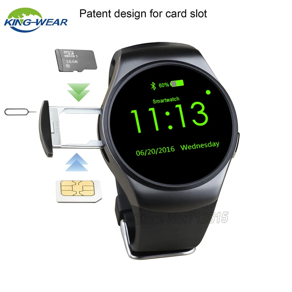 Smart Watch Bluetooth Heart Rate Monitor Support SIM Card for IOS & Android