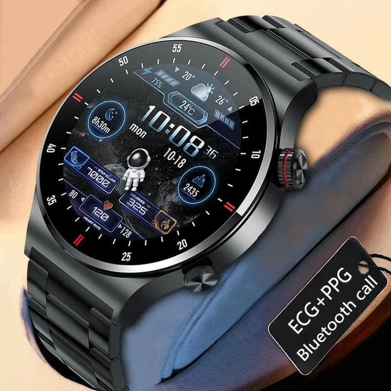 Smart Watch Ecg ppg with Music Player and Pedometer Features