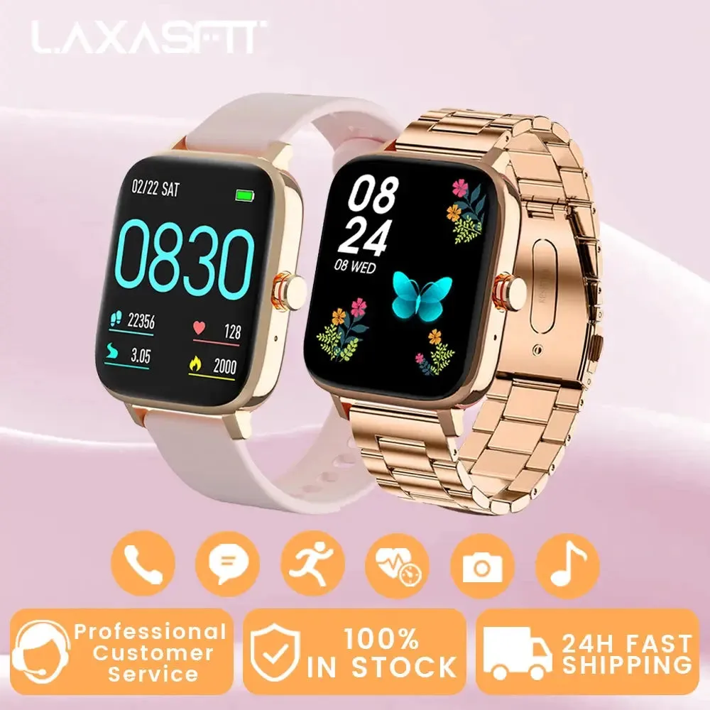 Smartwatch For Women Men 1.7" Full Touch Screen Answer BT Call For Android iOS Phone 24h Heart Rate Blood Pressure 100  Dials