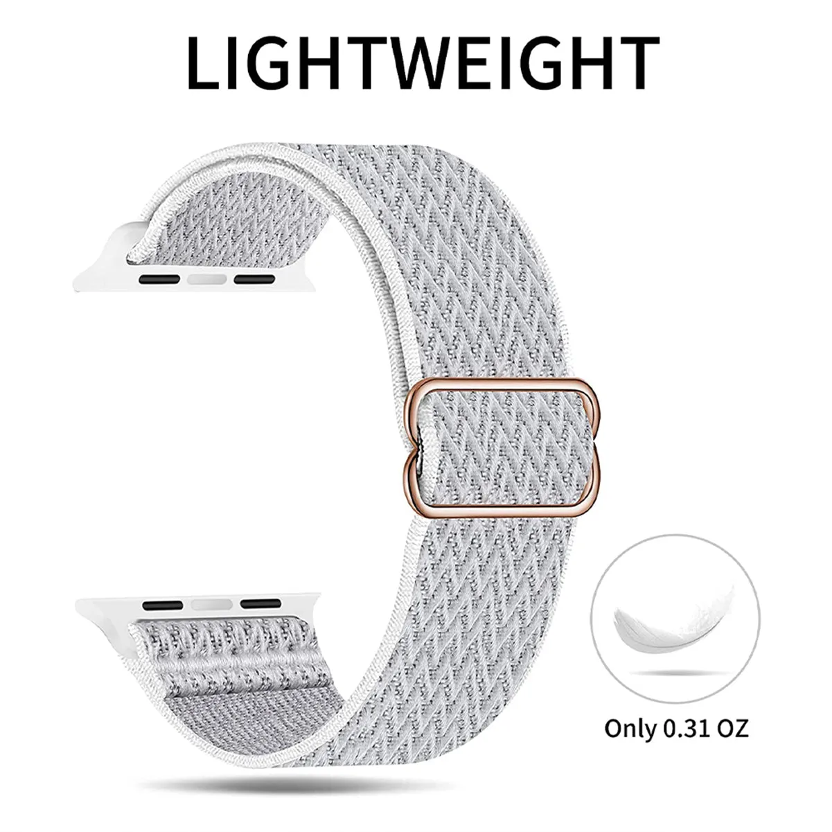 Solo Loop Braided Strap For Apple Watch 38/40/41mm- Seashell