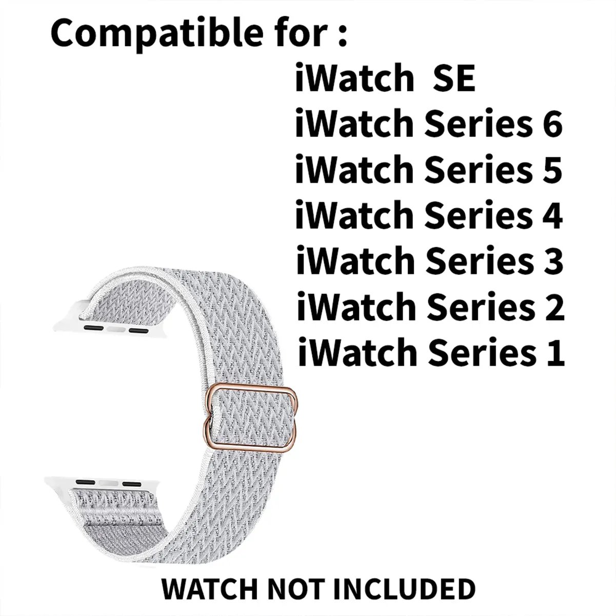 Solo Loop Braided Strap For Apple Watch 38/40/41mm- Seashell