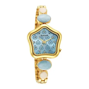 Sonata Blue Dial Analog Watch for Women-NR8185YM03