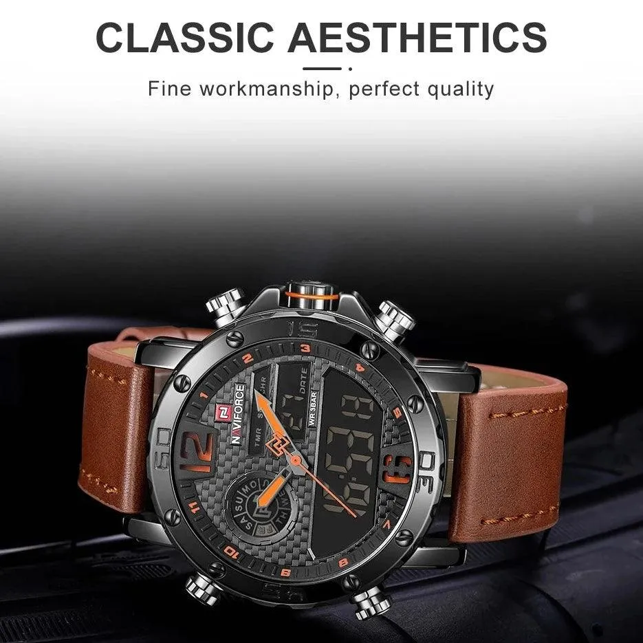 Sports Leather Waterproof Quartz - Simple Watch RX426