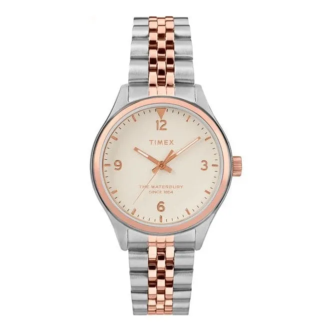 Timex Ladies Quartz Analog Two Tone Watch TW2T49200