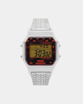 Timex Timex 80 x Space Invaders 34MM Watch Silver