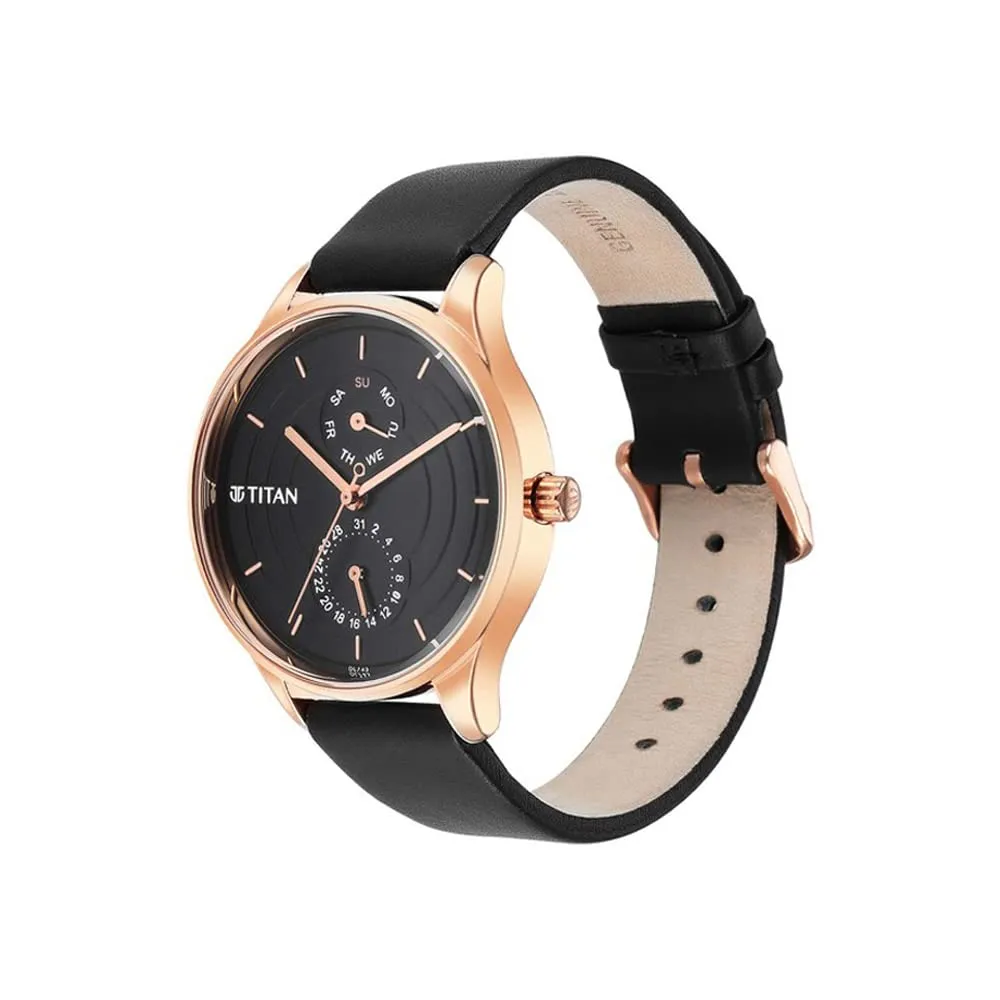 Titan Black Dial Analog Watch for Women -NR2670WL07