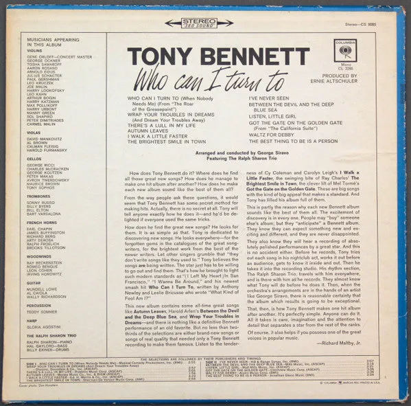 Tony Bennett - Who Can I Turn To - LP