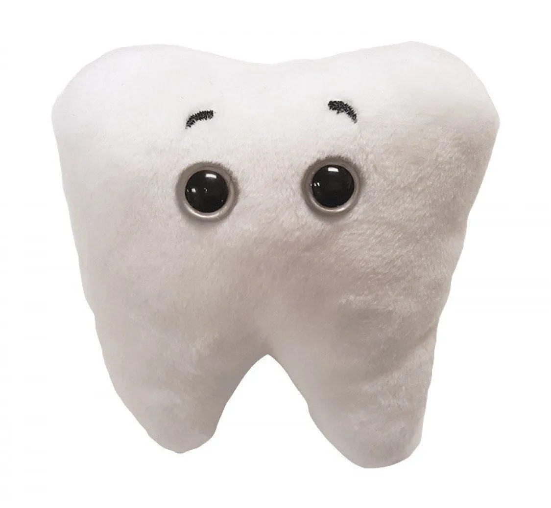 Tooth (Molar) Plush Toy with Zippered Pocket by Giantmicrobes