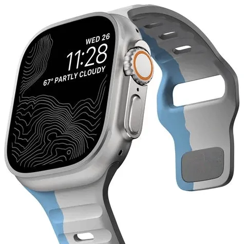 TrailBlaze Silicone Sports Band For Apple Watch - Blue Grey