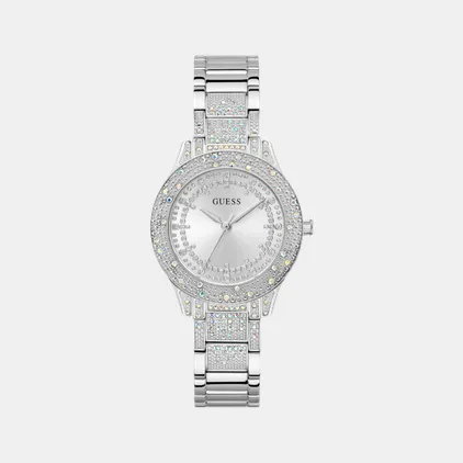 Trend Women Quartz Silver Dial Analog Recycled Steel Watch GW0746L1