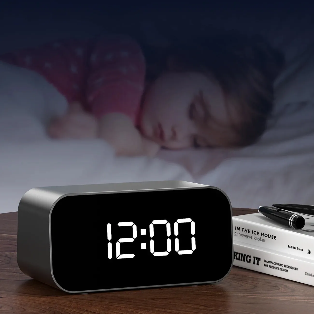 [Tuya Series] 4K Table Alarm Clock Camera with Night Vision and Remote Viewing