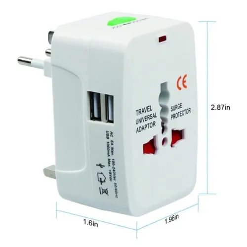 Universal Dual USB Travel Adaptor