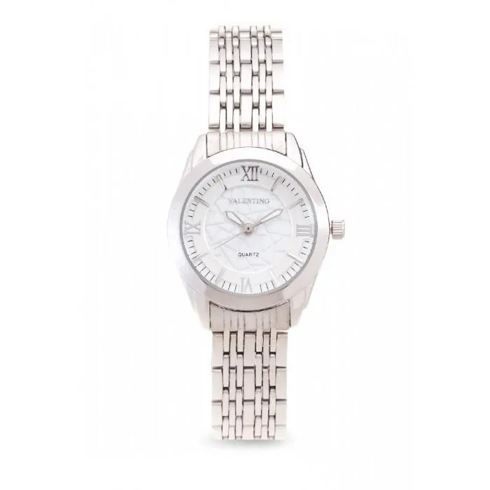 Valentino 20121914-Silver Dial Sta Barbara Mtl L Stainless Strap Watch For Women