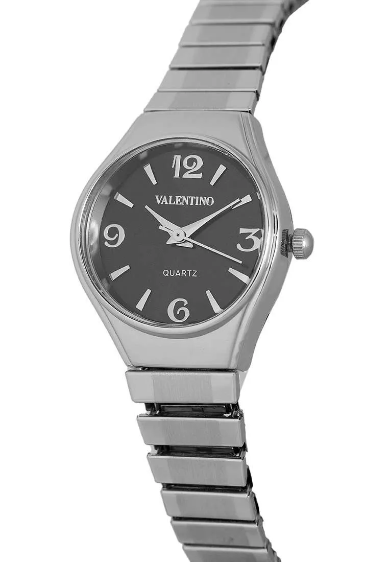 Valentino 20122281-BLACK DIAL Stainless Steel Watch for Women