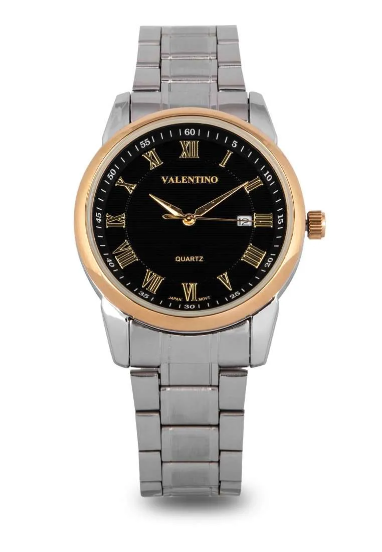 Valentino 20122299-GOLD RING-BLK DL Silver Strap for Men