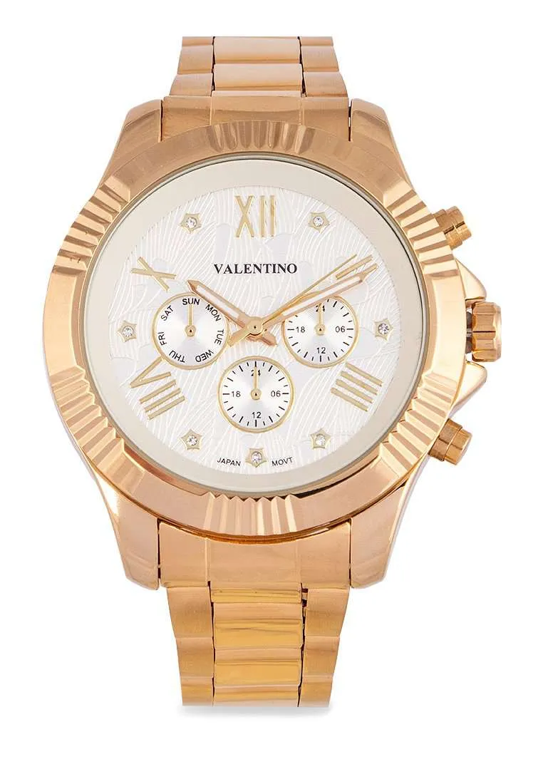 Valentino 20122301-GOLD-WHT DL Stainless Steel Watch for Women