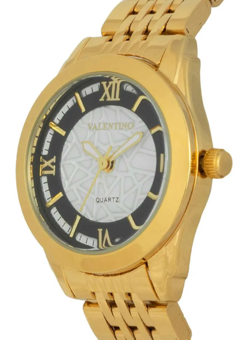 Valentino 20122320-BLK WHT DIAL Gold Watch for Women