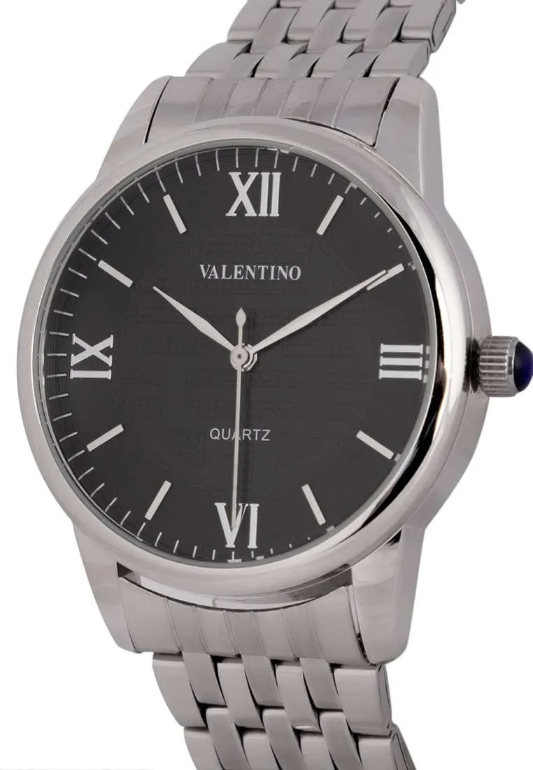 Valentino 20122323-BLACK DIAL Silver Stainless Steel Watch for Women