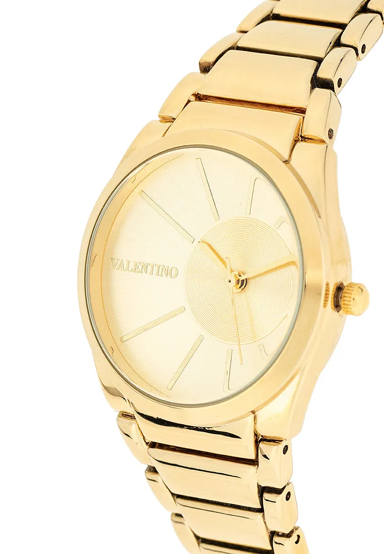 Valentino 20122460-GOLD DIAL Alloy Strap Analog Watch for Women