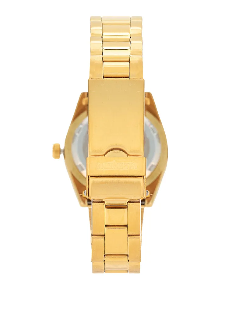 Valentino 20122467-GOLD - WHITE DIAL Stainless Steel Strap Analog Watch for Women