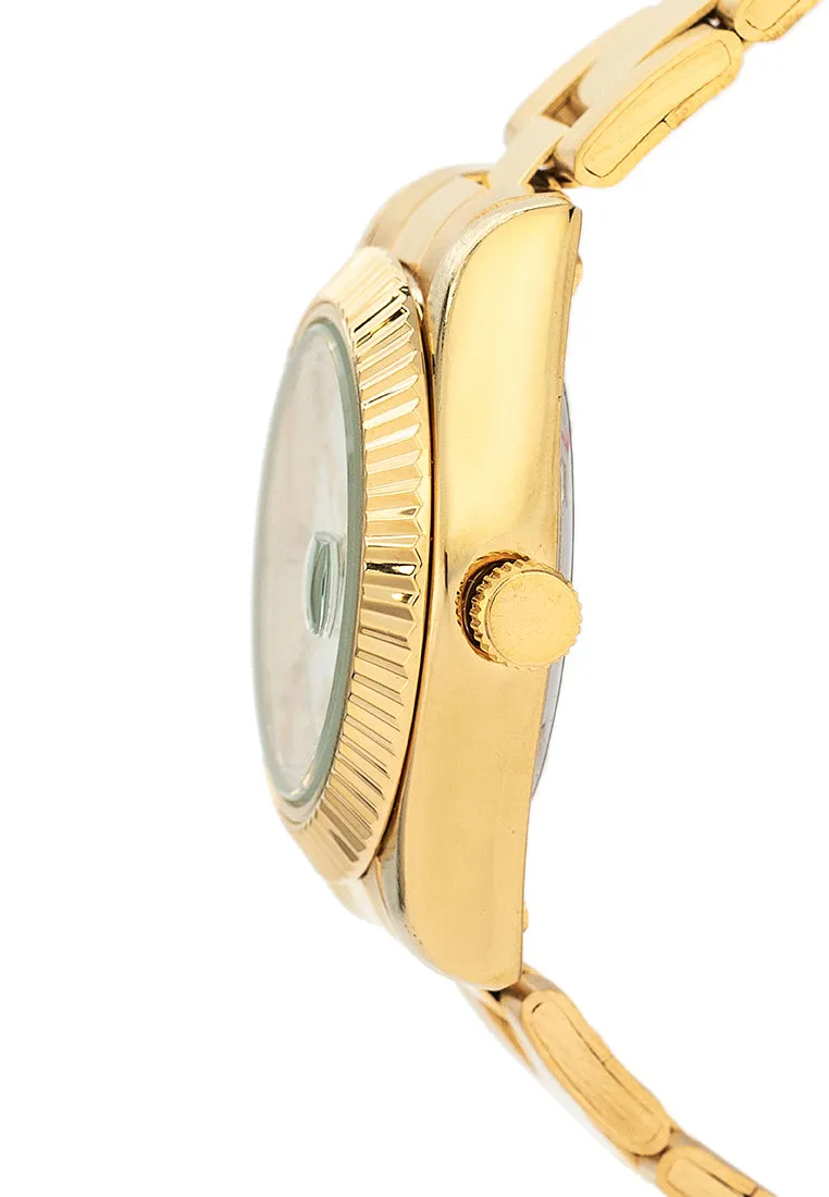 Valentino 20122467-GOLD - WHITE DIAL Stainless Steel Strap Analog Watch for Women