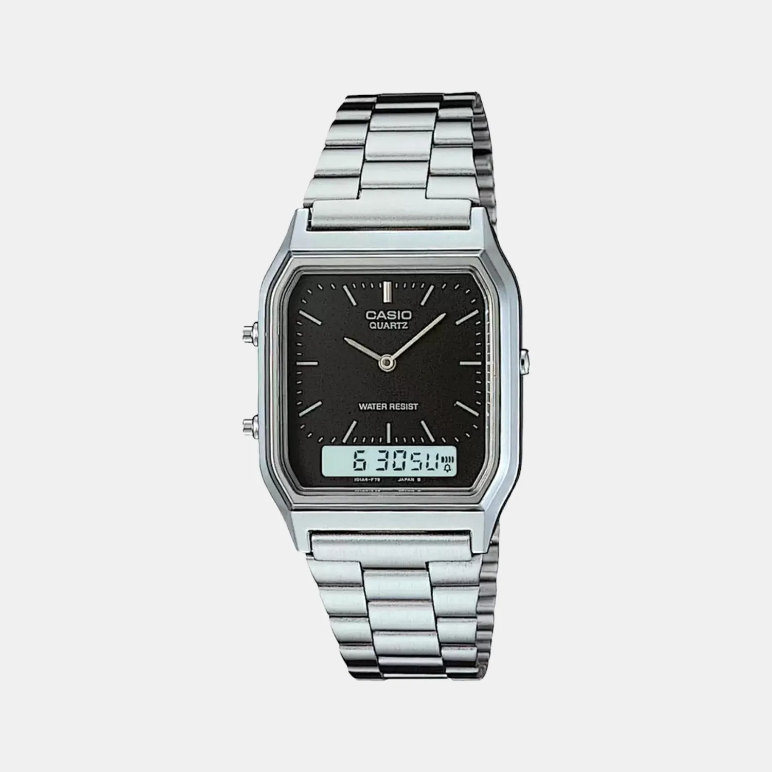 Vintage Unisex Analog-Digital Stainless Steel Watch AD01 - AQ-230A-1DHDF