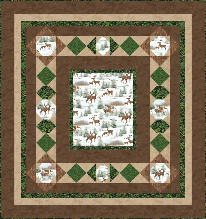 Walk Through the Snowy Woods Quilt BS2-327e - Downloadable Pattern