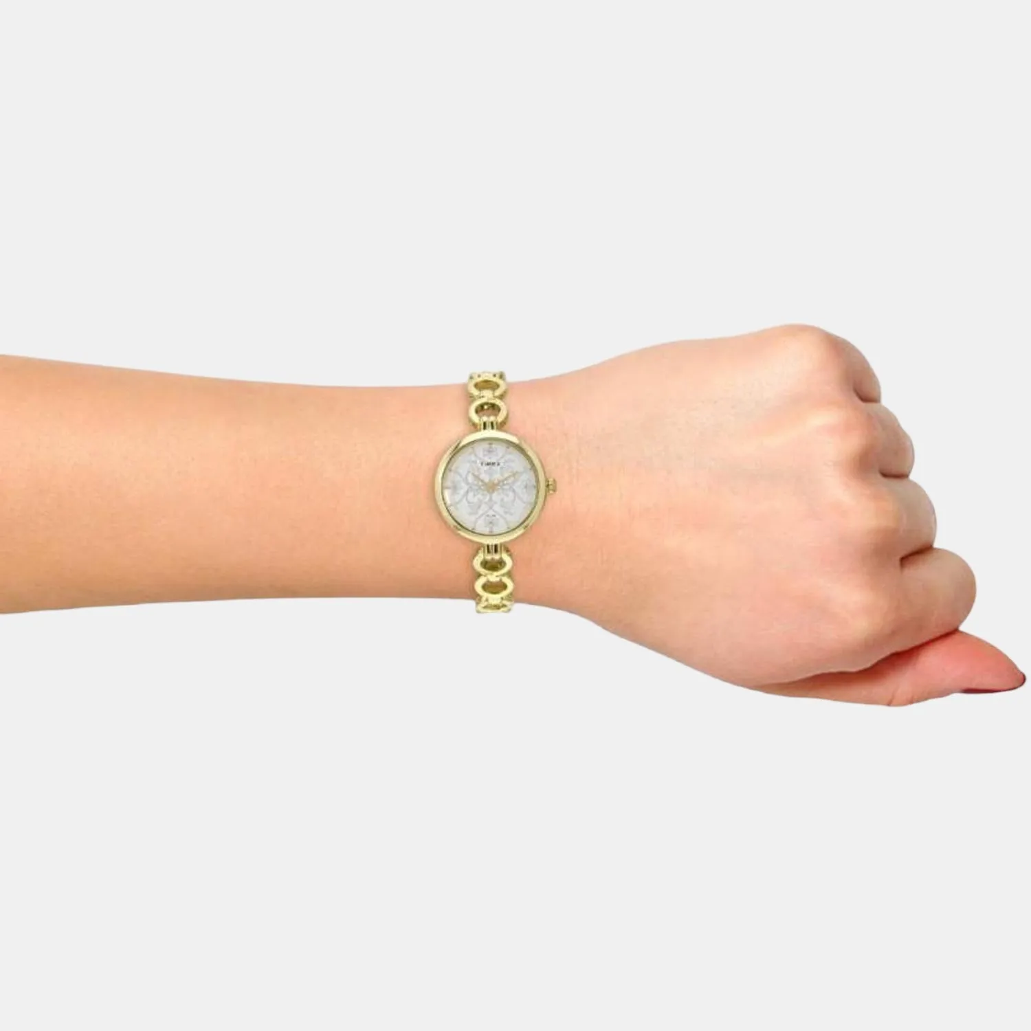 Women Gold Analog Brass Watch TWEL11413