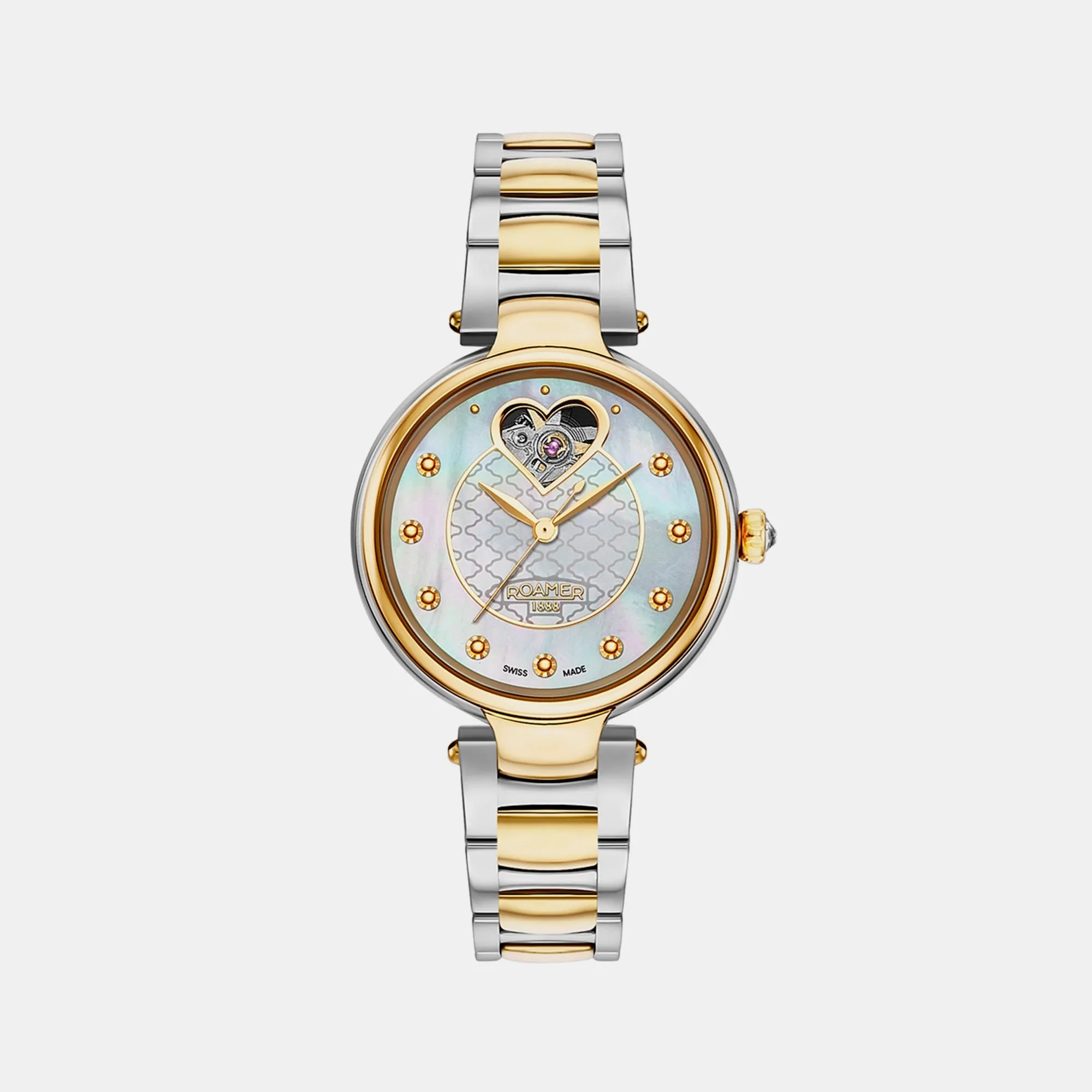 Women Mother of Pearl Analog Brass Automatic Watch 557661 47 19 50