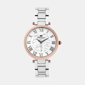 Women Quartz Silver Dial Analog Metal Watch 7502T-M1303