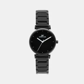 Women's Black Analog Brass Watch 2001F-M0404