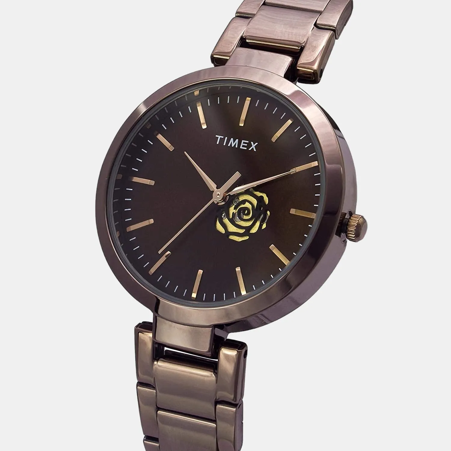 Women's Brown Analog Stainless Steel Watch TW000X227