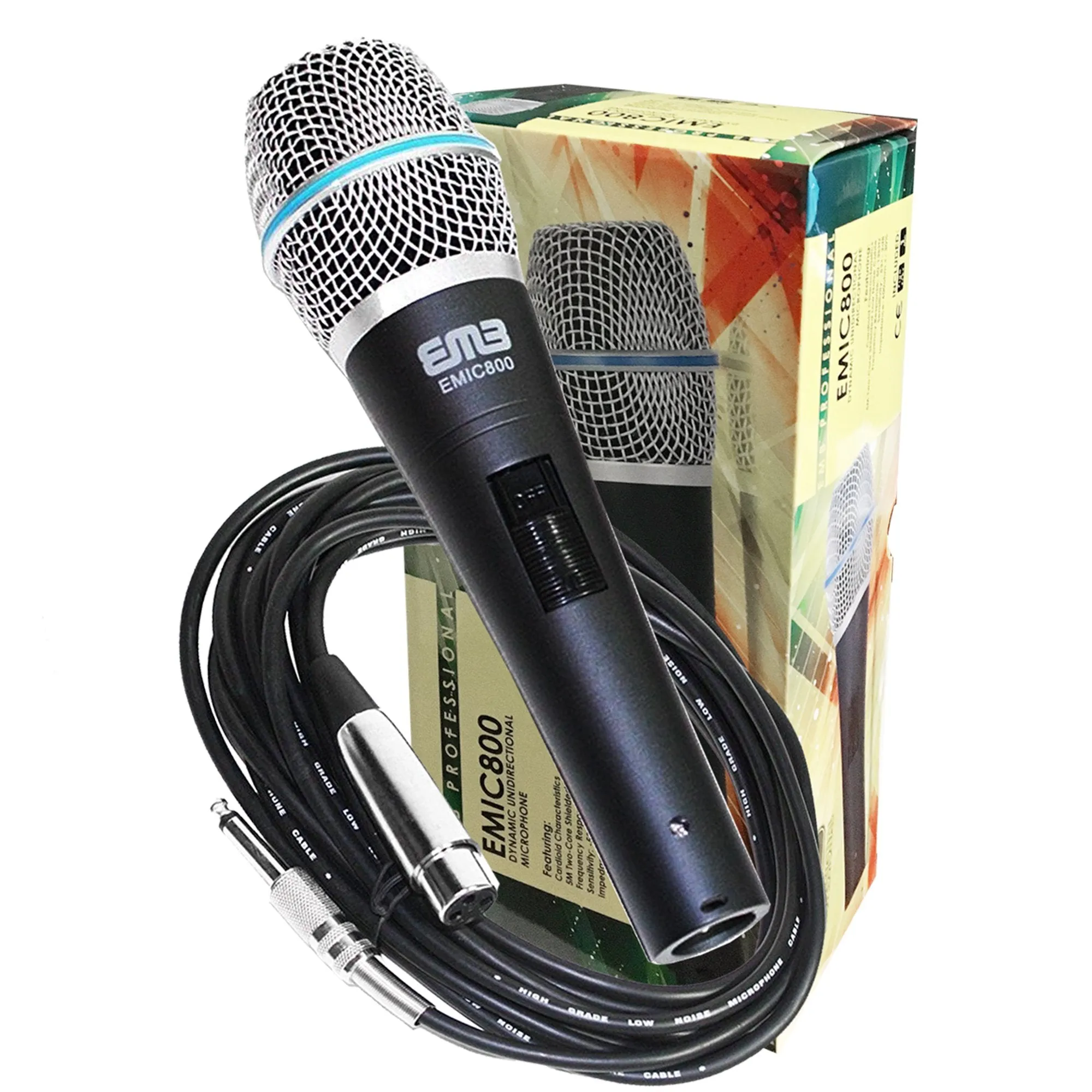 Yamaha Package Bundle - Yamaha MG06X 6-Channel Mixer   EMB Emic800 Microphone   2 XLR XLarge Cables   3.5mm to Dual 1/4" Cable   Microphone Stand